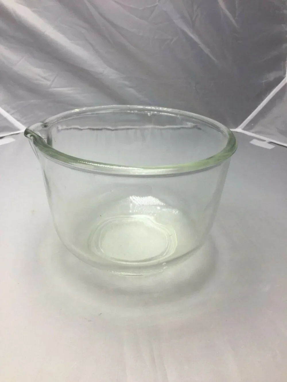 Vtg Pour Spout Small Mixing Bowl Clear Glass 6.5